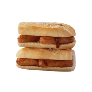 sausage baguette- breakfast menu